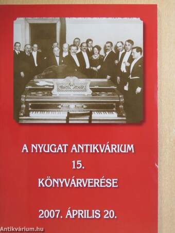 A Nyugat Antikvárium 15. könyvárverése