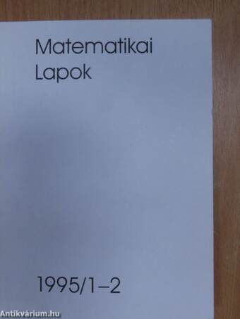 Matematikai Lapok 1995/1-4.