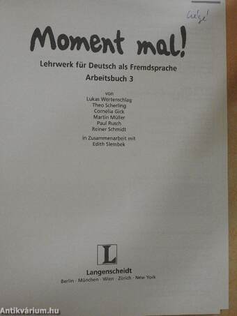 Moment mal! 3. - Arbeitsbuch