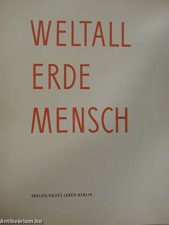 Weltall Erde Mensch