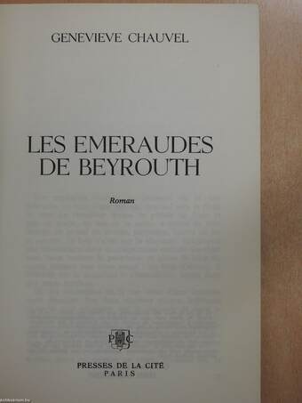 Les emeraudes de Beyrouth (dedikált példány)