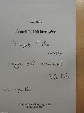 Érmellék 100 híressége (dedikált példány)