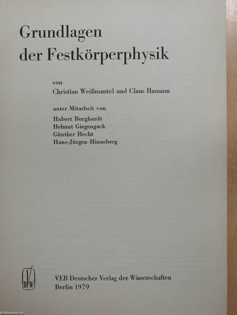 Grundlagen der Festkörperphysik (dedikált példány)