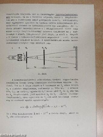Kísérletek a fizikai fénytan köréből