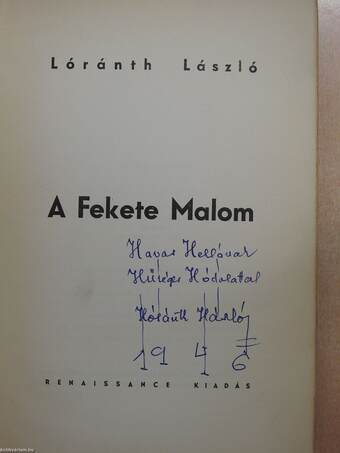 A Fekete Malom (dedikált példány)