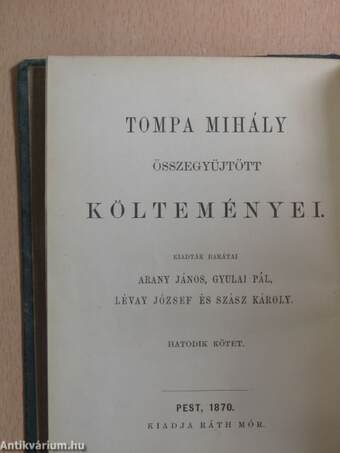 Tompa Mihály elbeszélő költeményei III. (töredék)