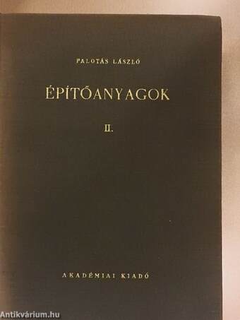 Építőanyagok II.