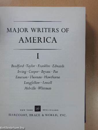 Major Writers of America I-II