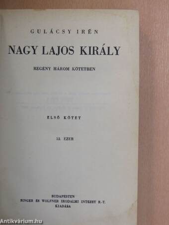 Nagy Lajos király I-III.