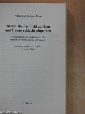 Warum Männer nicht zuhören und Frauen schlecht einparken