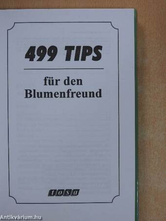 499 tips für den Blumenfreund