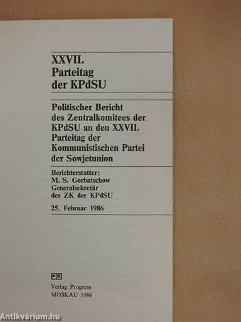 XXVII. Parteitag der KPdSU