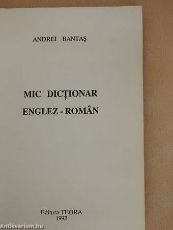 Mic Dictionar Englez-Roman