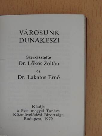 Városunk Dunakeszi (minikönyv)