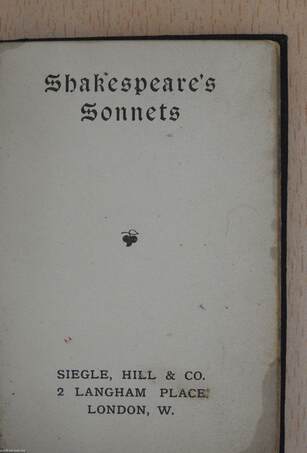 Shakespeare's Sonnets (minikönyv)