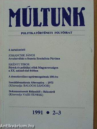 Múltunk 1991/2-3.