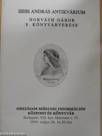 Hess András Antikvárium - Horváth Gábor 8. könyvárverése