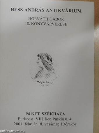 Hess András Antikvárium - Horváth Gábor 18. könyvárverése