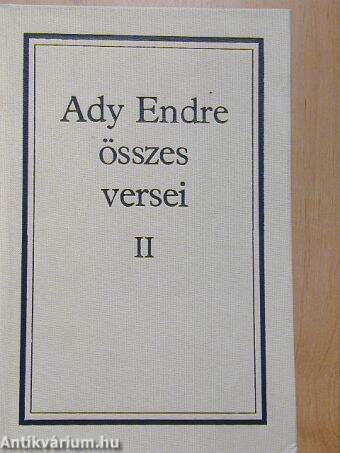 Ady Endre összes versei II. (töredék)