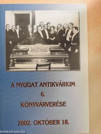 A Nyugat Antikvárium 6. könyvárverése