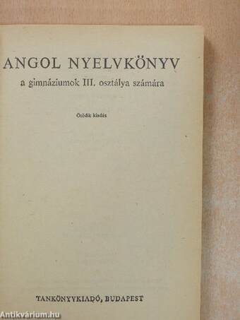 Angol nyelvkönyv III.