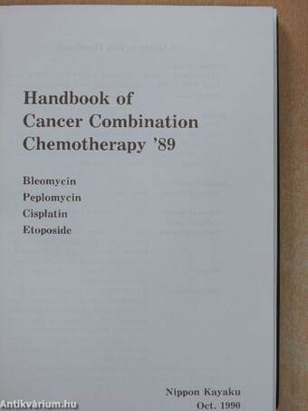 Handbook of Cancer Combination Chemotherapy '89