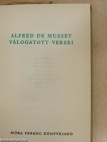 Alfred de Musset válogatott versei