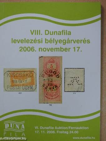 VIII. Dunafila levelezési bélyegárverés