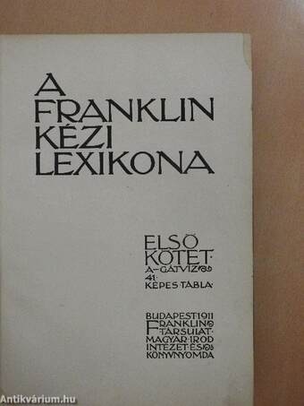 A Franklin kézi lexikona I-III.