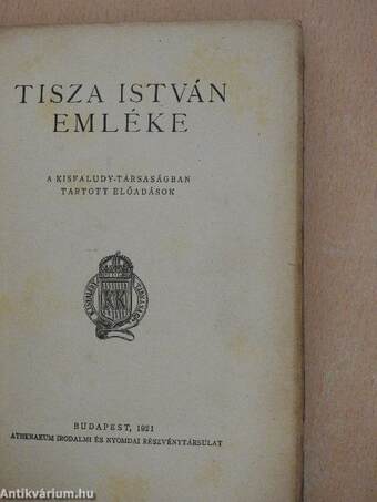 Tisza István emléke