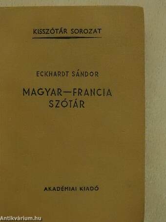 Magyar-francia szótár 