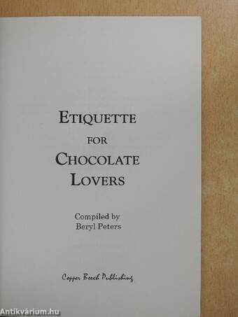 Etiquette for Chocolate Lovers