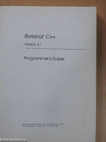 Borland C++ - Version 3.1