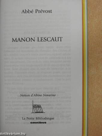 Manon Lescaut/Eugénie Grandet/Mademoiselle de Maupin/Colomba/Au Bonheur des Dames