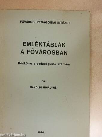 Emléktáblák a fővárosban