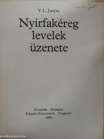 Nyírfakéreg levelek üzenete