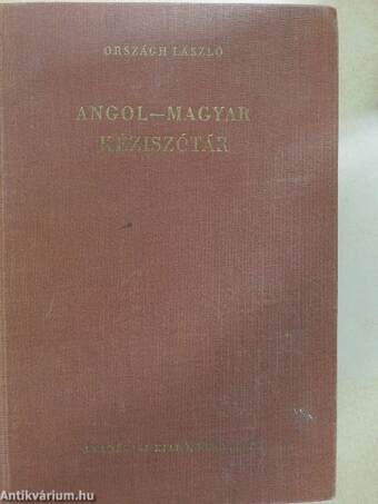 Angol-magyar kéziszótár