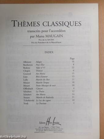 Thémes Classiques - CD-vel