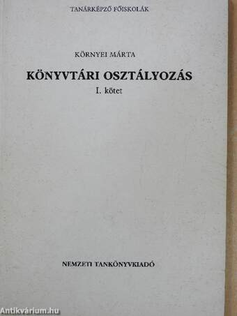 Könyvtári osztályozás I.