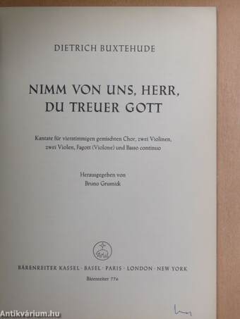 Nimm von uns, Herr, du treuer Gott