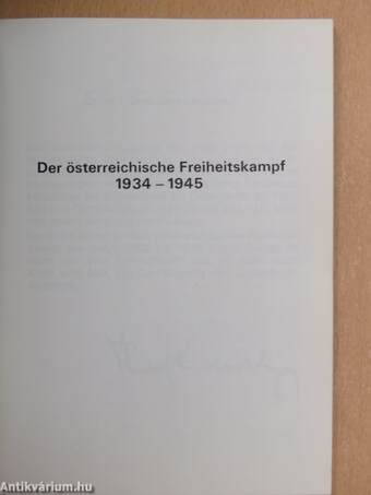 Der österreichische Freiheitskampf 1934-1945