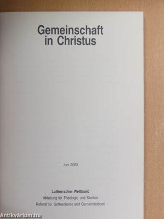 Gemeinschaft in Christus