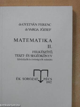 Matematika II. (töredék)