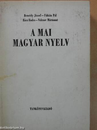 A mai magyar nyelv