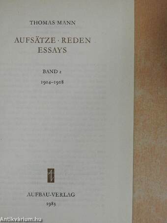 Aufsätze, Reden, Essays II.