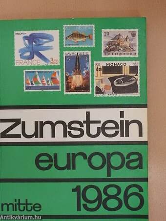 Zumstein Briefmarken-katalog 2. - Europa - Mitte 1986