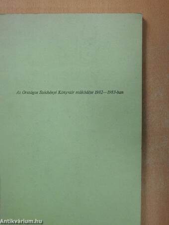 Az Országos Széchényi Könyvtár működése 1982-1983-ban