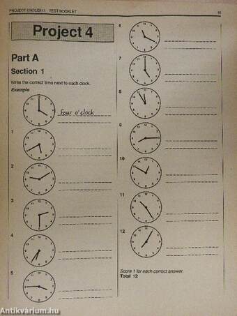 Project English 1. - Test Booklet