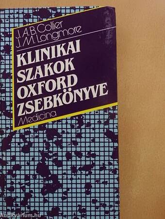 Klinikai szakok oxford zsebkönyve