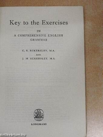 Key to the Exercises in A Comprehensive English Grammar